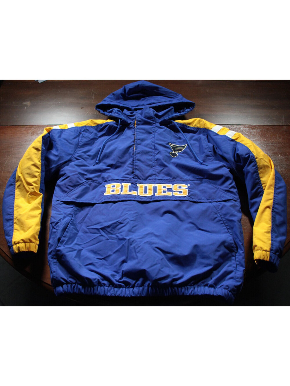 St. Louis Blues Hooded Jacket M NHL Hockey Winter Puffer Coat Pullover